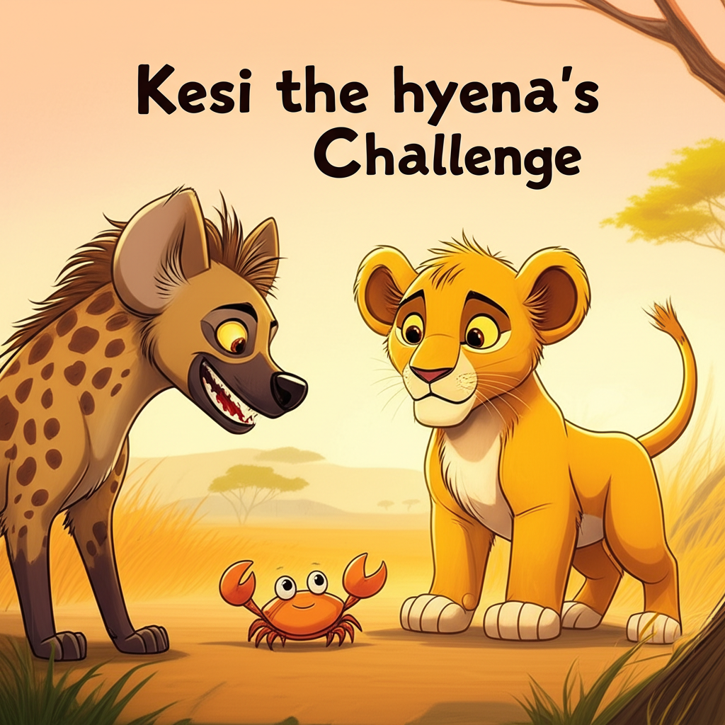 Leo protecting Shelly from Kesi the hyena